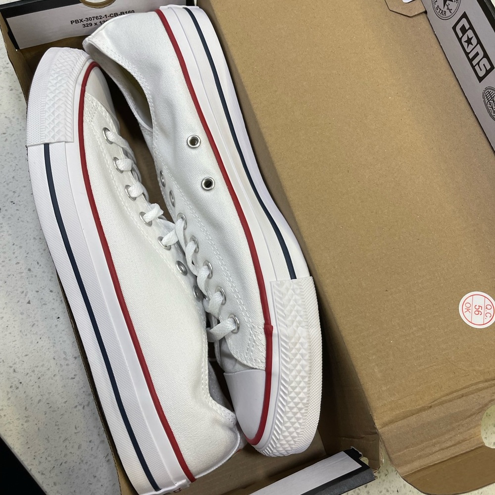 White low top Converse - brand new and still in the box!!!